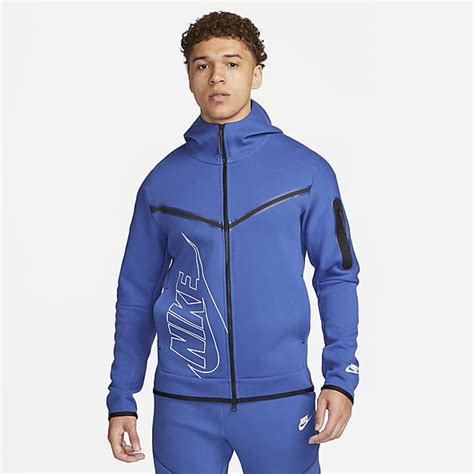 nike tech fleece hoodie heren blauw|blauw tech fleece.